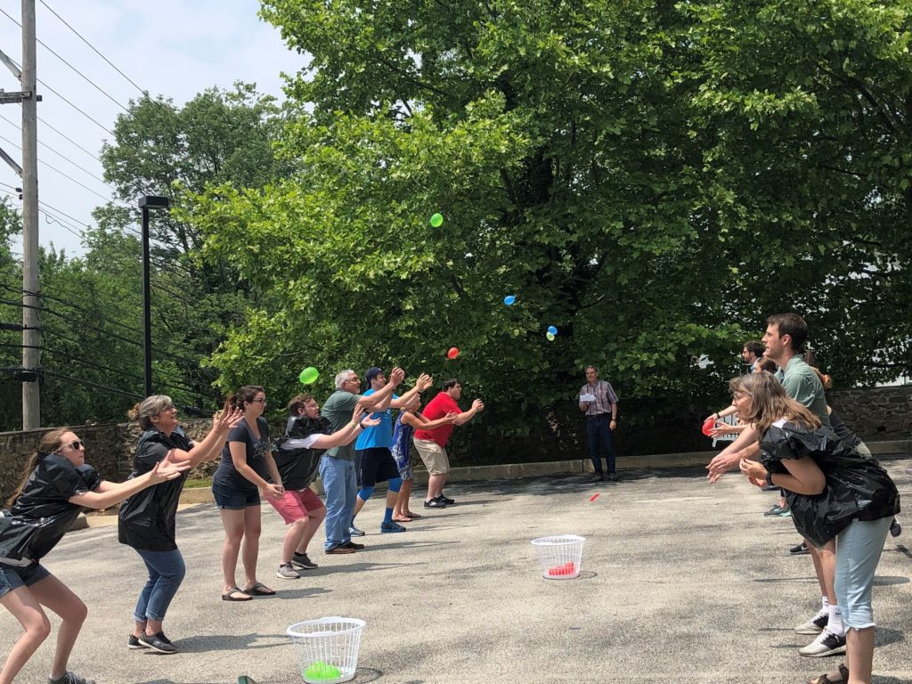 water ballon test at work