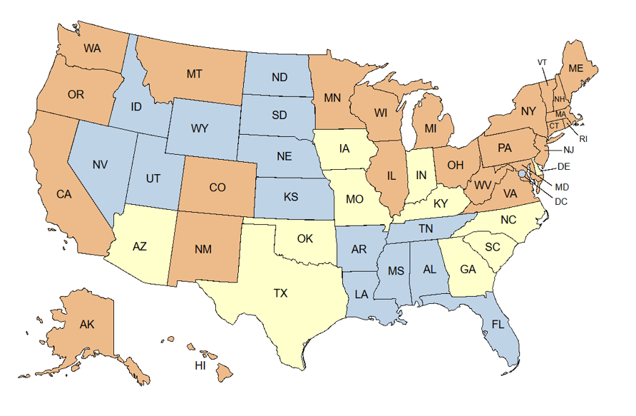 PFAS State by State Regulatory - Map1